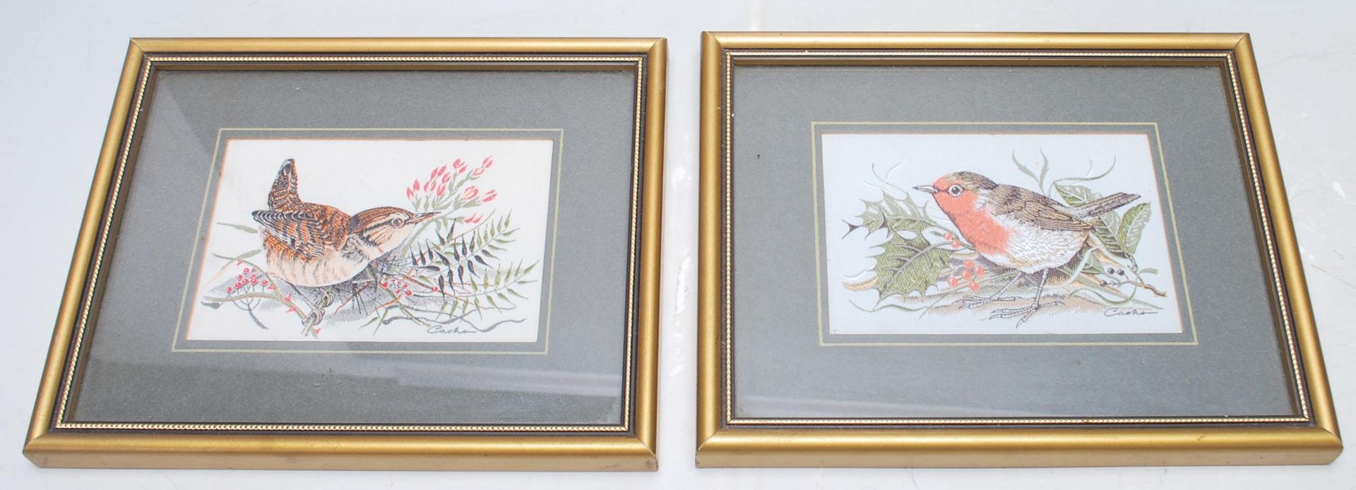 A mixed group of framed and glazed Cash's silk woven miniature pictures / cards to include 'Rolls - Bild 10 aus 10