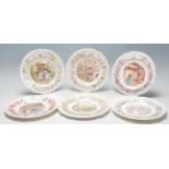 A group of six Royal Doulton Brambly Hedge limited edition plates to include the Four Seasons plates