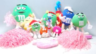 A collection of original M&M advertising related soft toys / teddy bears to include the characters