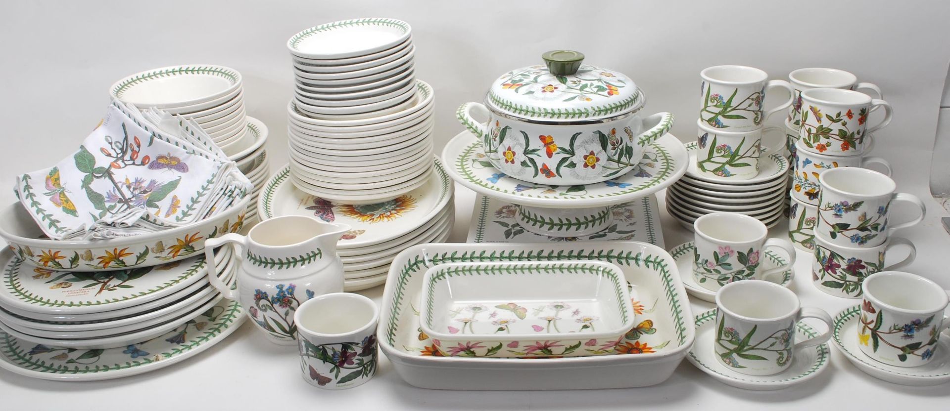 A large Collection of 20th century Portmeirion botanic garden tea set/dining service to include 13