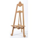 20TH CENTURY STRIPPED MAHOGANY ARTISTS EASEL PAINTING STAND