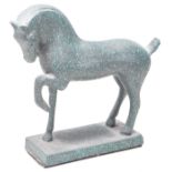 A 20th Century Franklin Mint 1985 bronze figure ‘’ The Imperial Horse of Catawiki ",  finished in