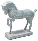 A 20th Century Franklin Mint 1985 bronze figure ‘’ The Imperial Horse of Catawiki ",  finished in