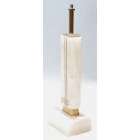 A 1930's  Art Deco desk top / table lamp light of Empire style having an onyx marble and brass