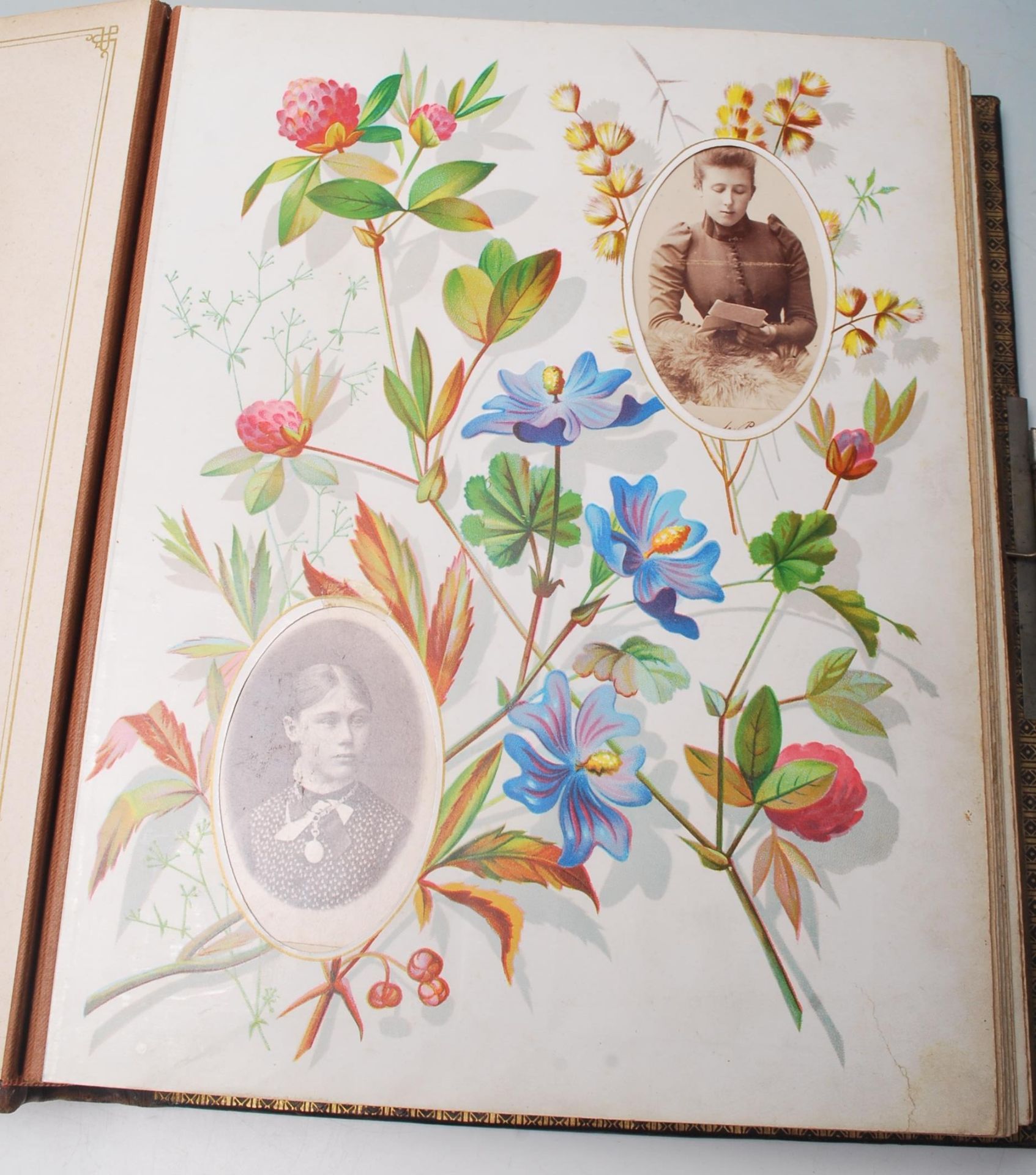 A Victorian 19th Century leather bound and gilt tooled musical photographic album with the songs - Image 4 of 7