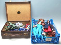A good collection of assorted vintage toy action figures and accessories to include Teenage Mutant
