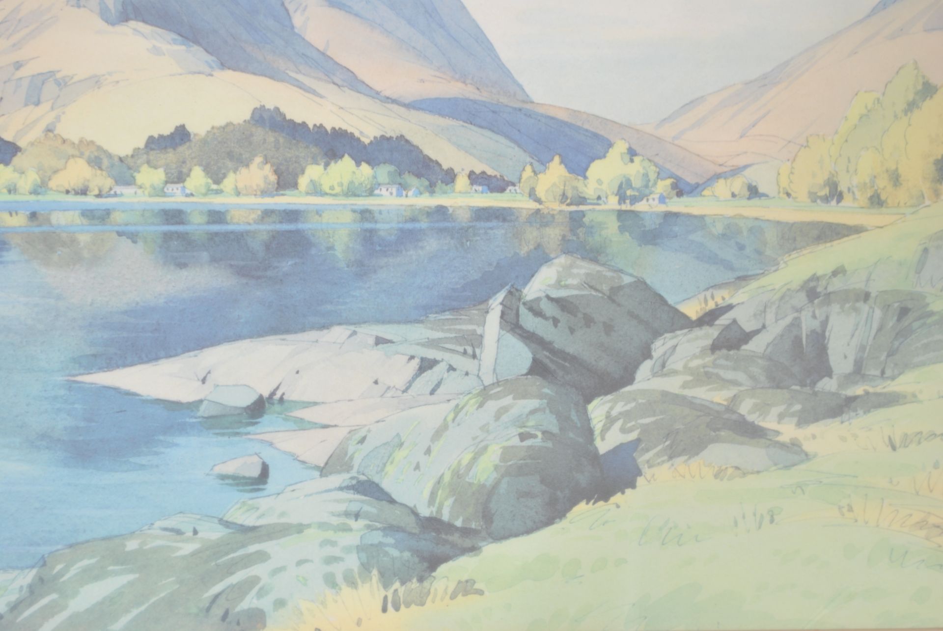 William Heaton Cooper - (1903-1995) A print of a pencil sketch in monochrome of a mountain ledge - Image 4 of 11