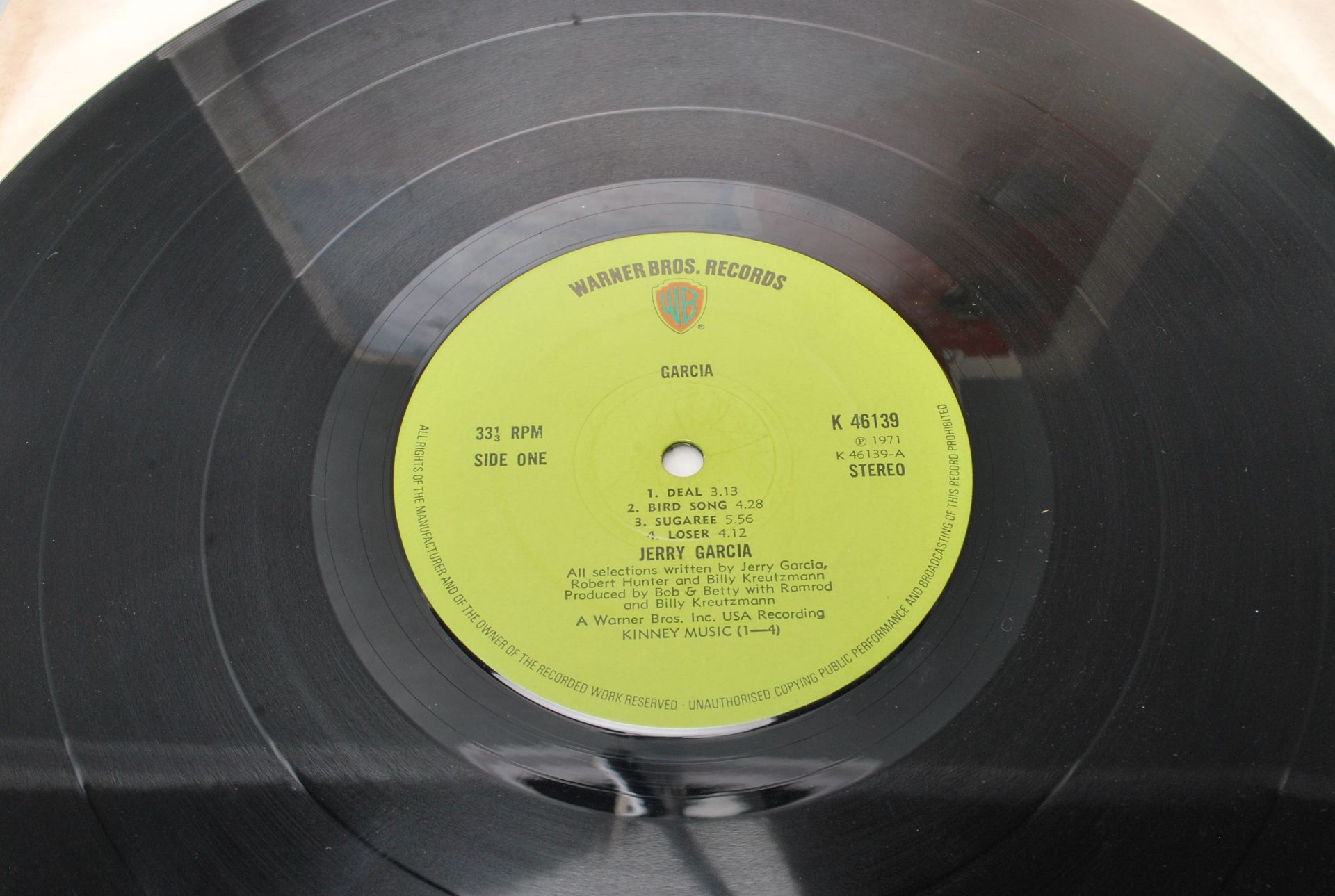 A vinyl long play LP record album by Jerry Garcia – Garcia – Original Warner Bros 1st U.K. - Bild 2 aus 4