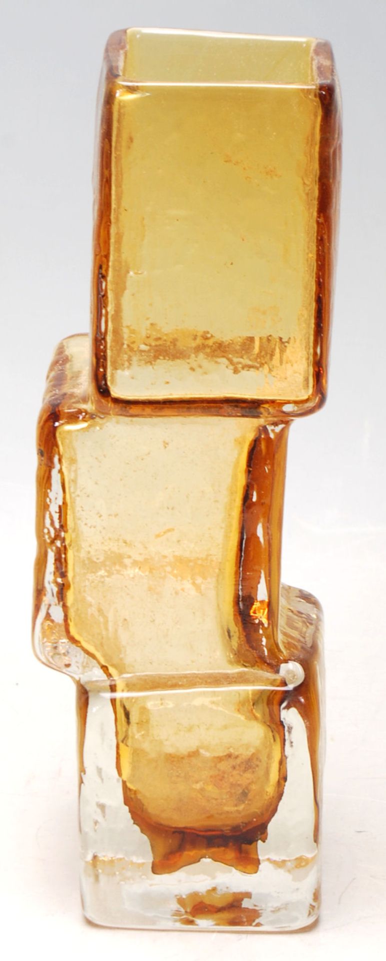 Whitefriars (Manner Of) - A vintage amber glass ' Drunken Bricklayer ' type vase in the manner of - Image 4 of 5