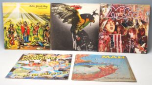 A mixed group of five vinyl long play LP record albums to include The Rezillos Mission