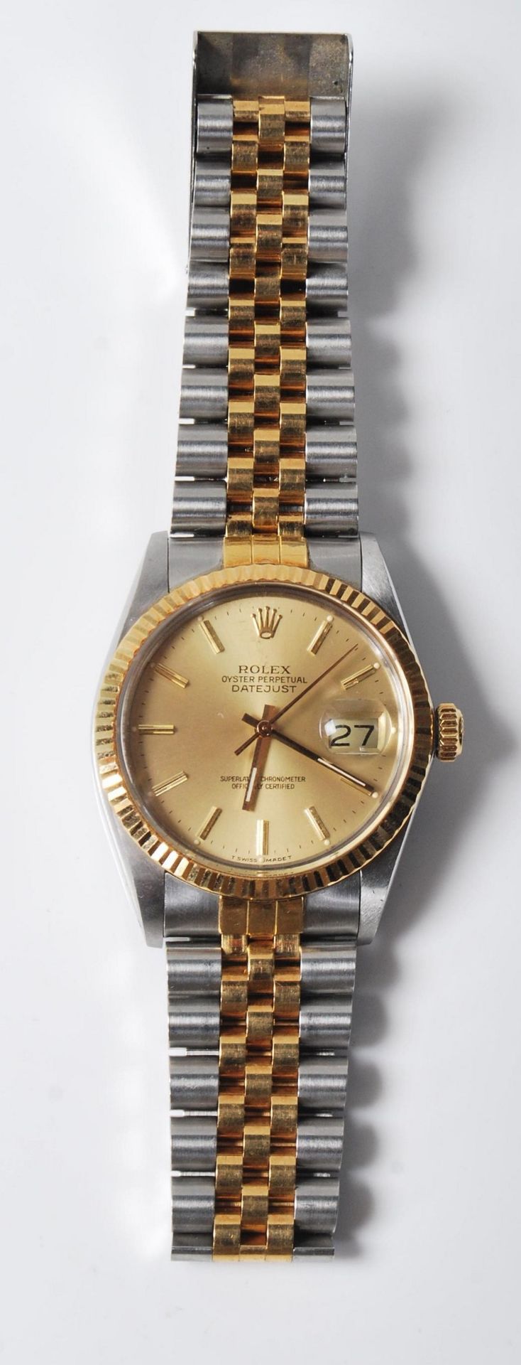 A gentleman's Rolex Oyster Perpetual Datejust superlative chronometer gold and stainless steel