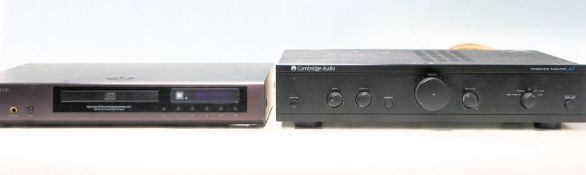 A collection of retro vintage Hi Fi audio equipment to include a Cambridge Audio A5 integrated