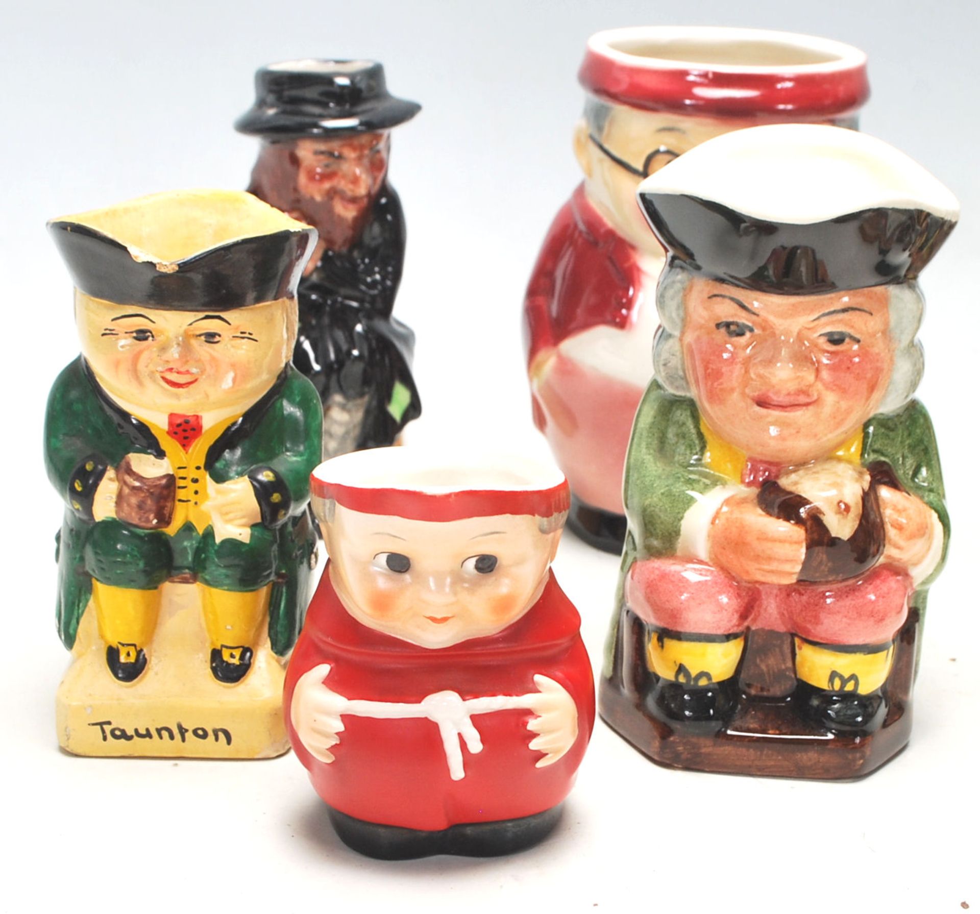 A large collection of miniature 20th Century character Toby Jugs to include, Sylvac, Royal - Image 5 of 8