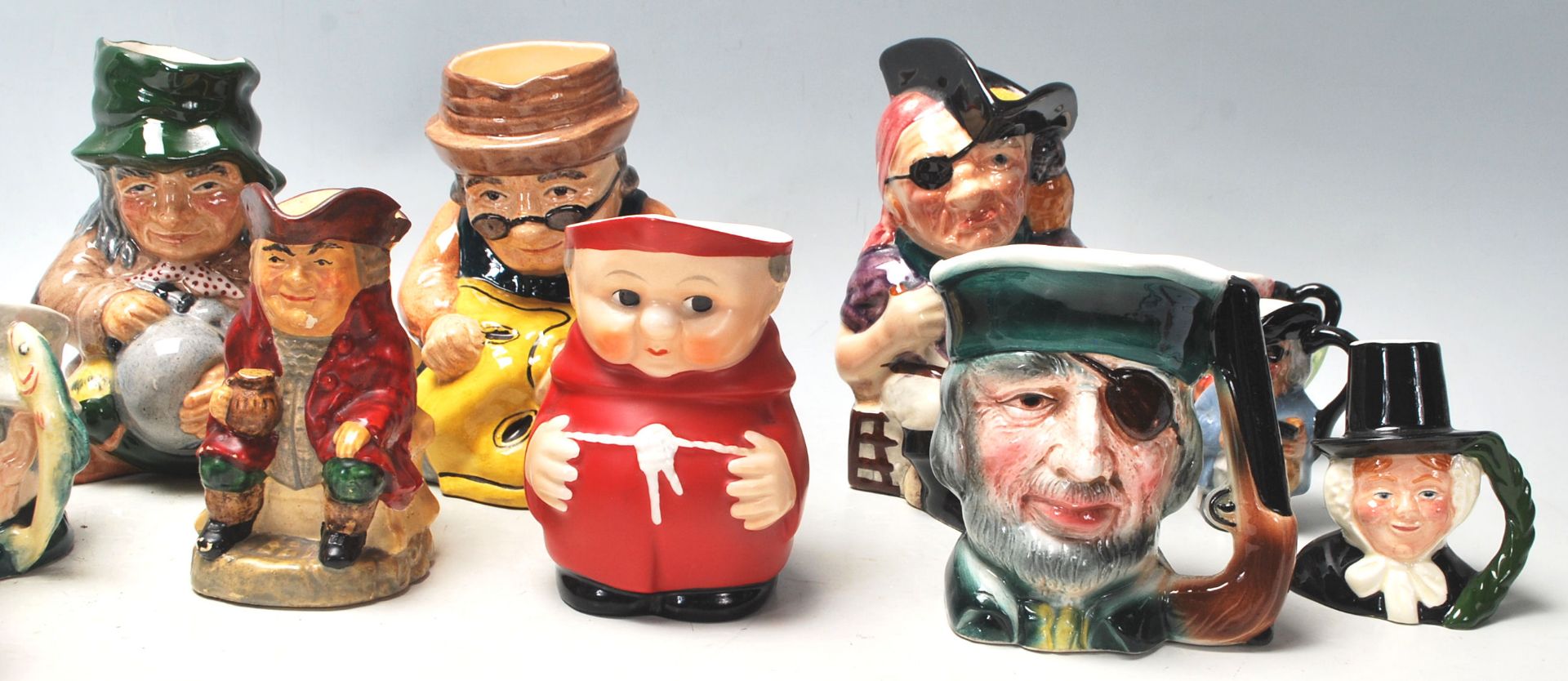 A large collection of miniature 20th Century character Toby Jugs to include, Sylvac, Royal - Image 8 of 8