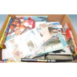 COLLECTABLES - a large collection of assorted; ephemera, photos, postcards, books etc in large box.