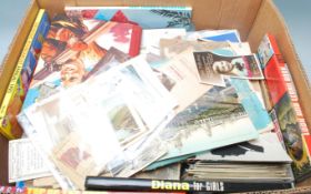 COLLECTABLES - a large collection of assorted; ephemera, photos, postcards, books etc in large box.