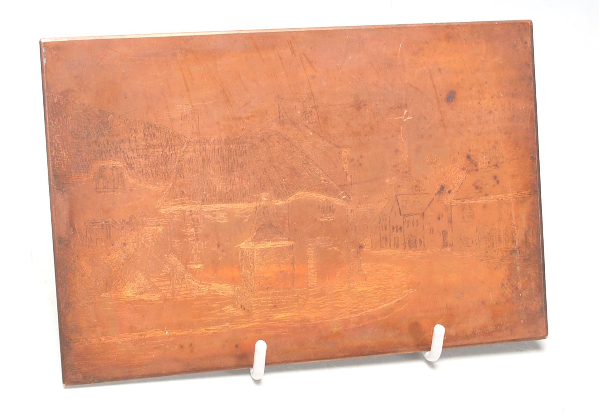 A good mixed group of 19th Century / Victorian copper printing plates to include multiple village - Bild 7 aus 7