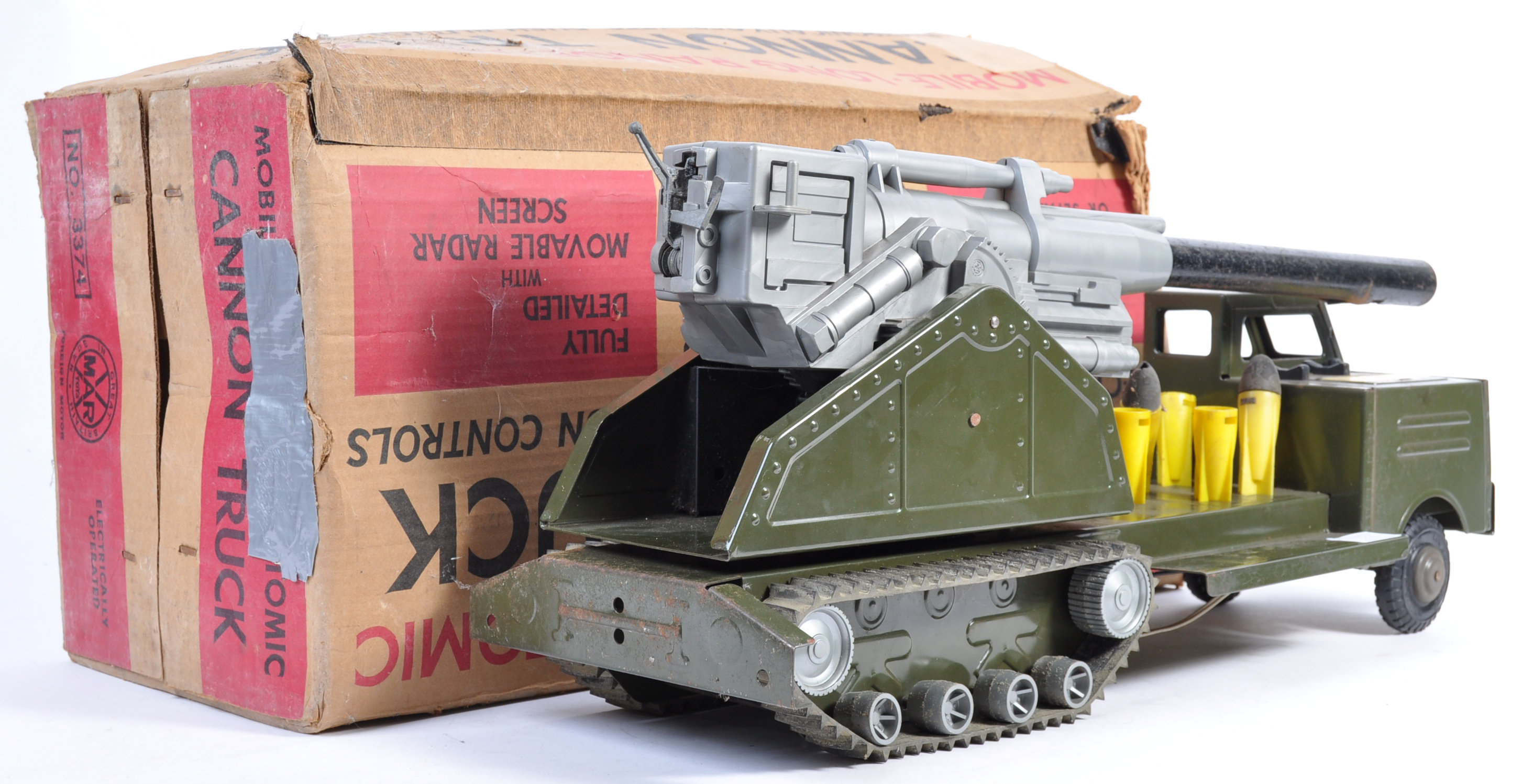 RARE MARX TOYS MOBILE LONG RANGE ATOMIC CANNON TRUCK - Image 2 of 6