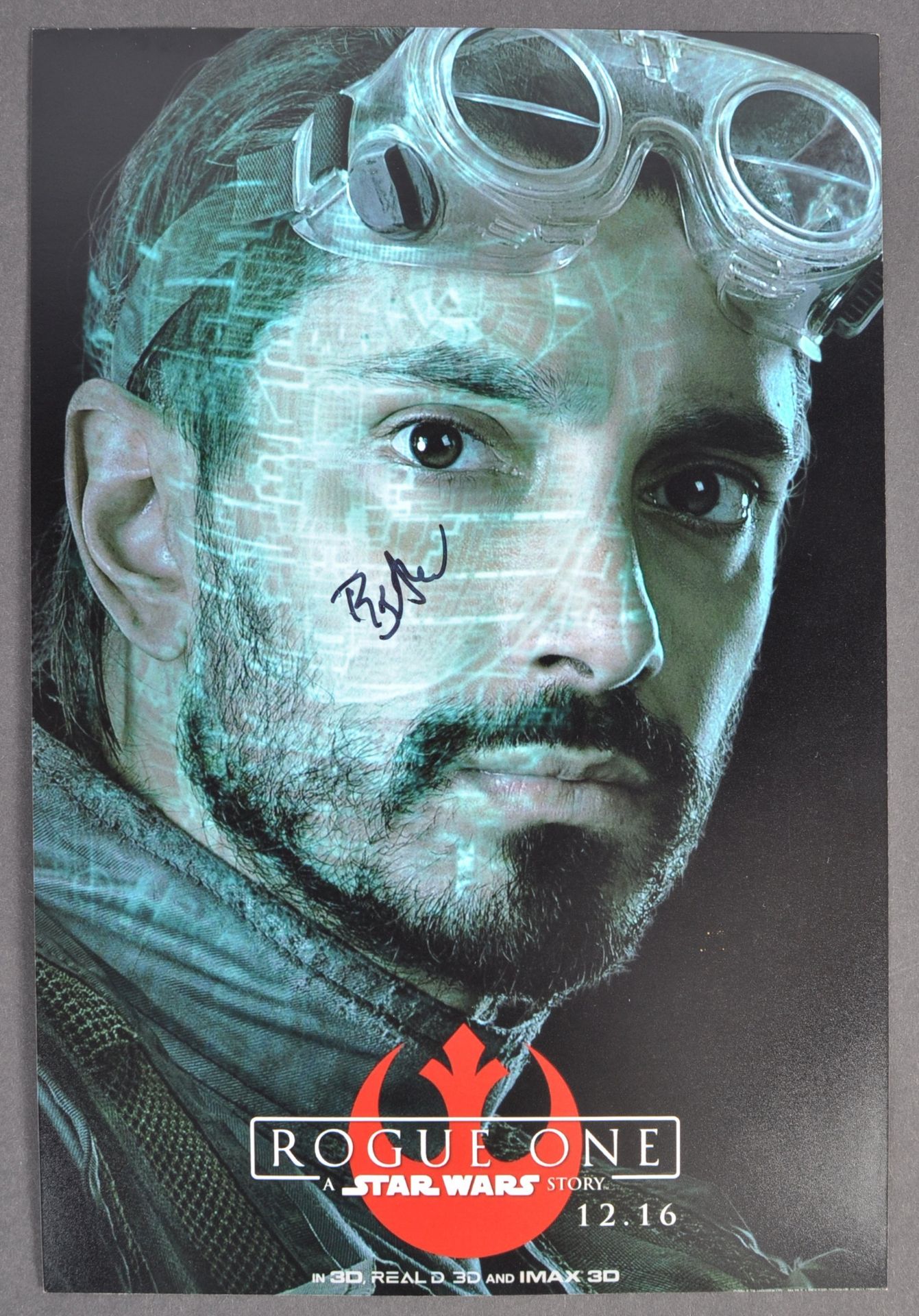 STAR WARS - RIZ AHMED - BODHI ROOK - SIGNED PHOTOGRAPH