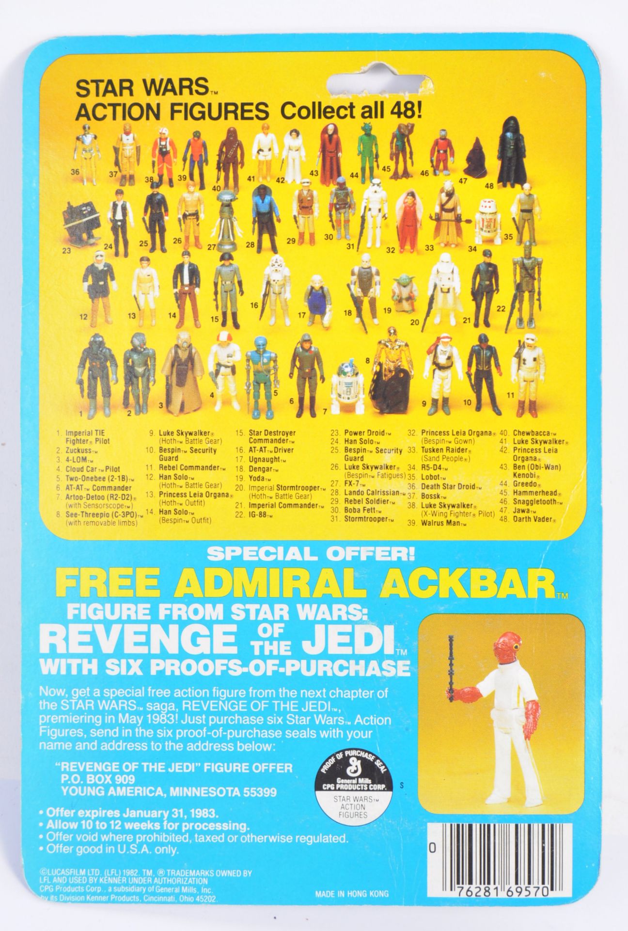 RARE VINTAGE KENNER STAR WARS MOC CARDED ACTION FIGURE - Bild 2 aus 6