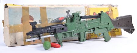 RARE VINTAGE TRI-ANG JOHNNY SEVEN ONE MAN ARMY MACHINE GUN