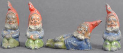 COLLECTION OF RARE BRITAINS LEAD GARDEN GNOME FIGURES