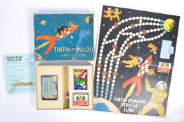 RARE EARLY TINTIN ' TO THE MOON ' FRENCH BOARD GAME