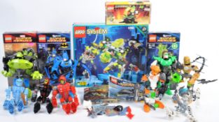 COLLECTION OF LEGO SUPERHERO FIGURES AND SETS