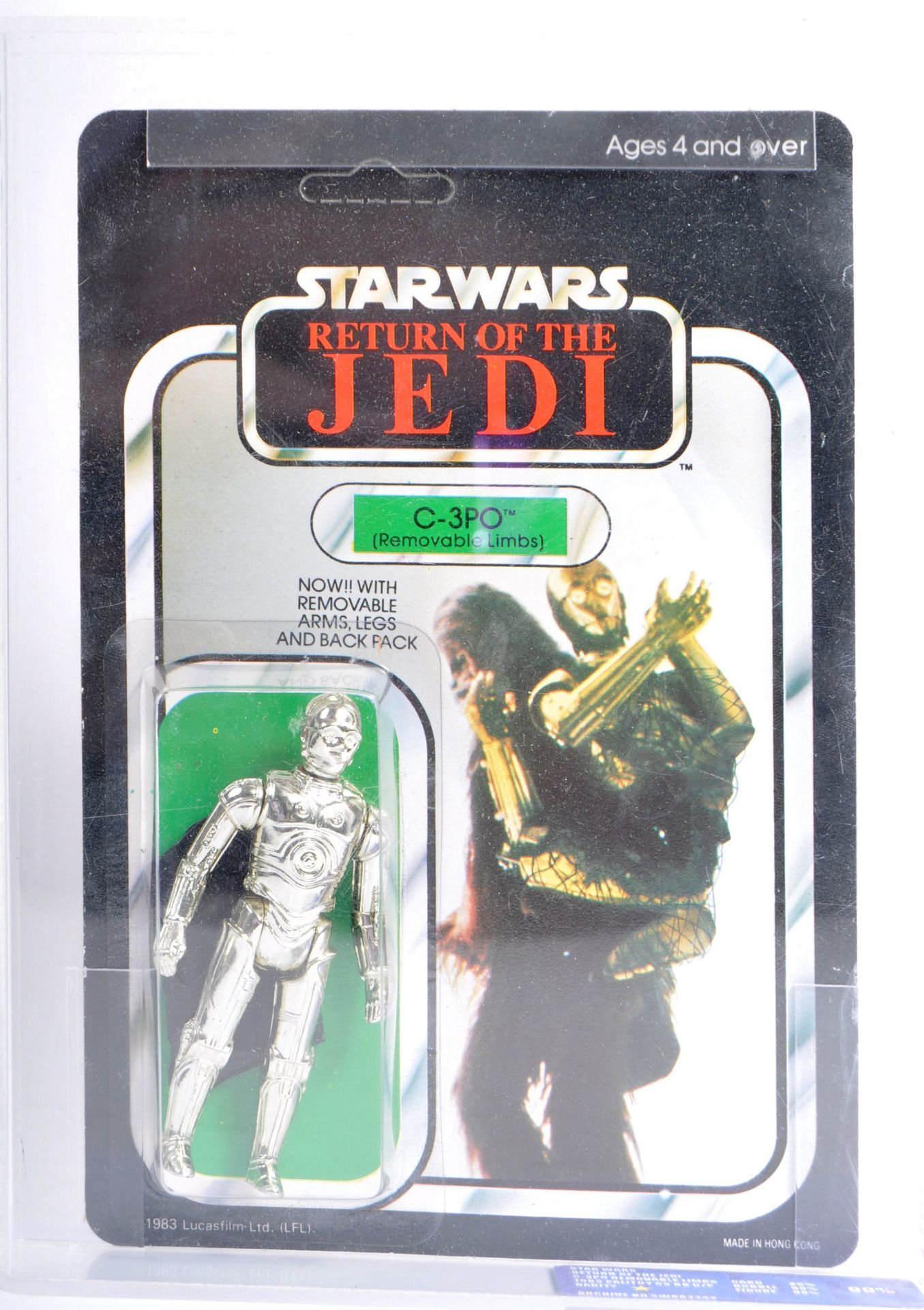 VINTAGE STAR WARS CARDED MOC ACTION FIGURE ' C-3PO ' GRADED