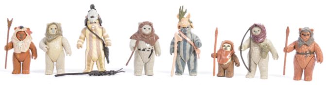 COMPLETE SET OF VINTAGE STAR WARS EWOK ACTION FIGURES