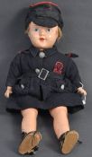 RARE WWII AFS FIRE SERVICE COMPOSITION DOLL & UNIFORM