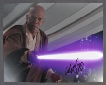 STAR WARS - SAMUEL L JACKSON AUTOGRAPHED MACE WINDU PHOTO