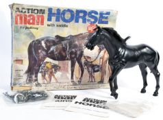 RARE VINTAGE PALITOY ACTION MAN HORSE WITH SADDLE PLAYSET