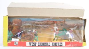 RARE VINTAGE ITALIAN ' WEST STORY ' COWBOY & INDIAN FIGURES