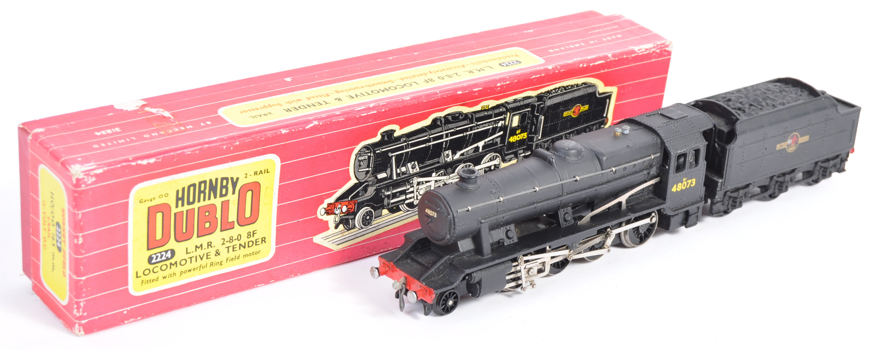 ORIGINAL BOXED HORNBY DUBLO 2224 LMR 2-8-0 8F LOCOMOTIVE