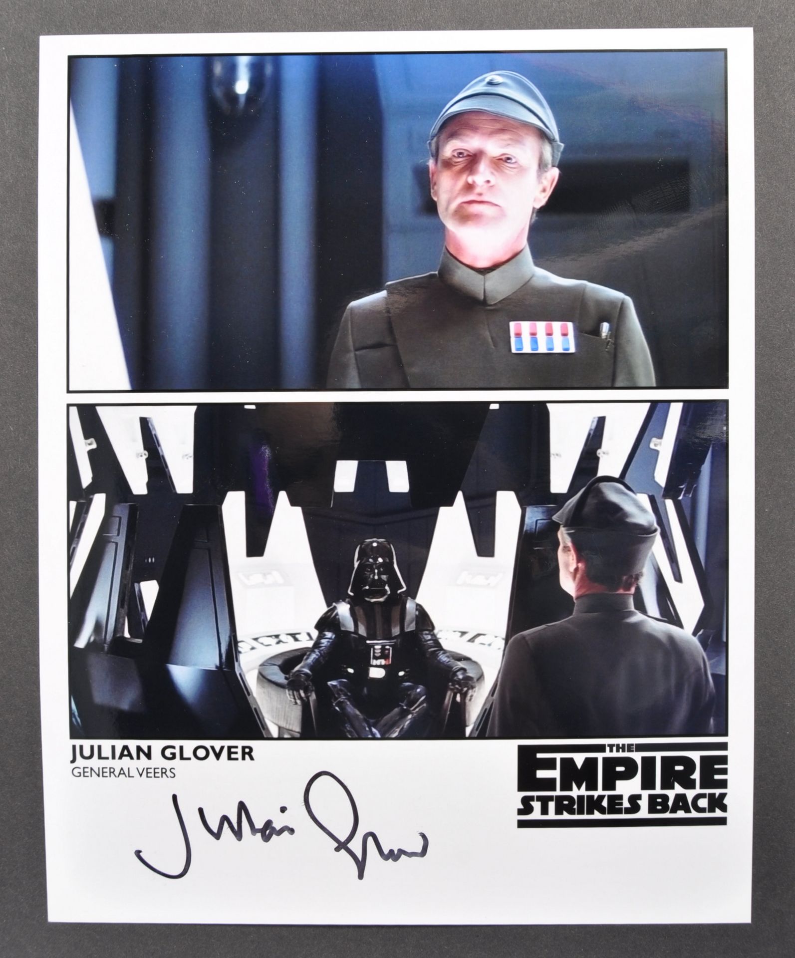 THE EMPIRE STRIKES BACK - JULIAN GLOVER AUTOGRAPHED PHOTO
