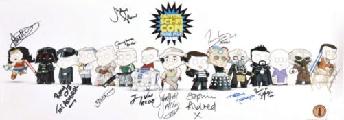 INCREDIBLE MULTI-SIGNED CONVENTION ARTWORK PRINT