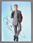 PIERCE BROSNAN - JAMES BOND 007 - RARE SIGNED 16x12" PHOTO