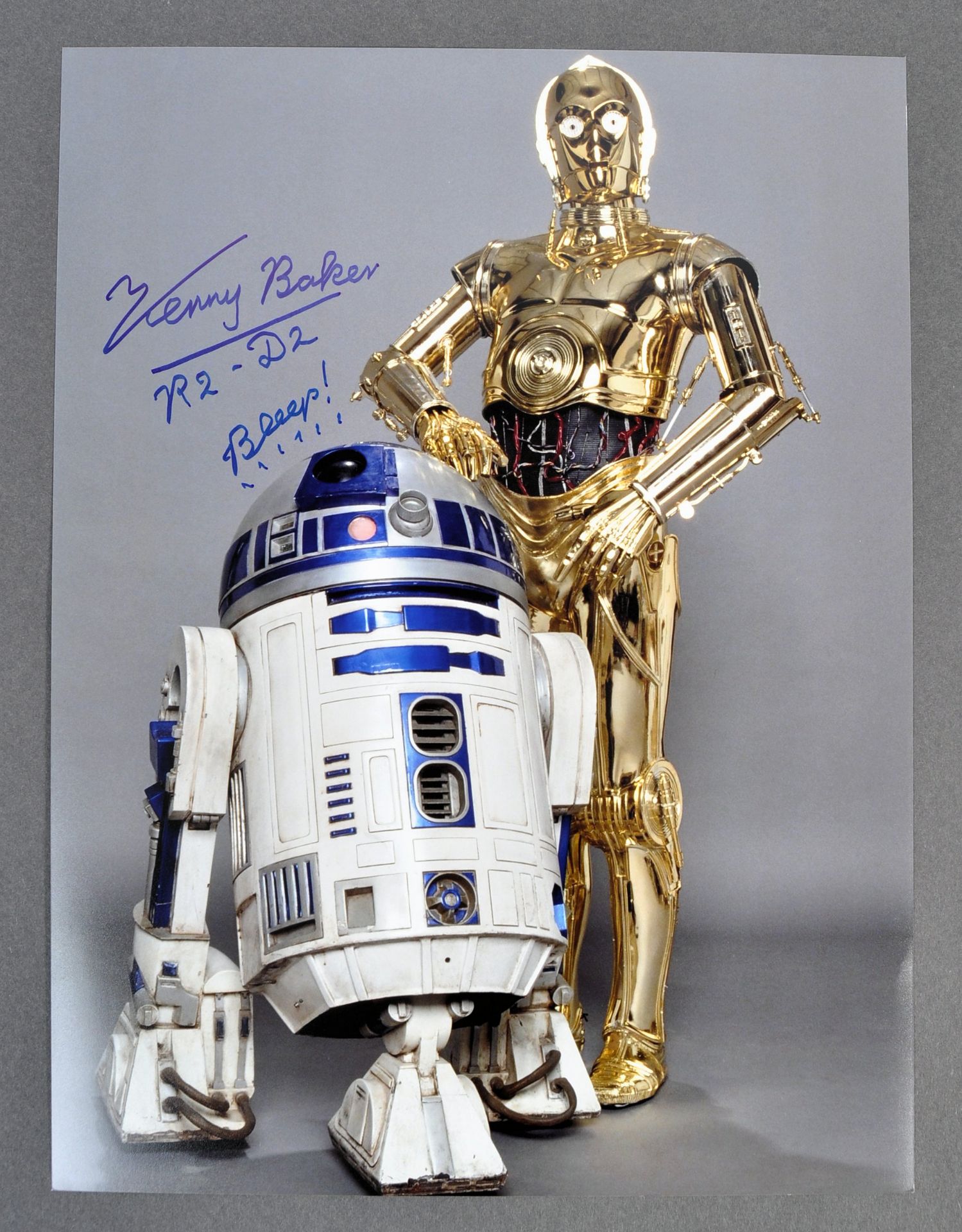 STAR WARS - KENNY BAKER - R2-D2 INCREDIBLE SIGNED 16X12 PHOTO