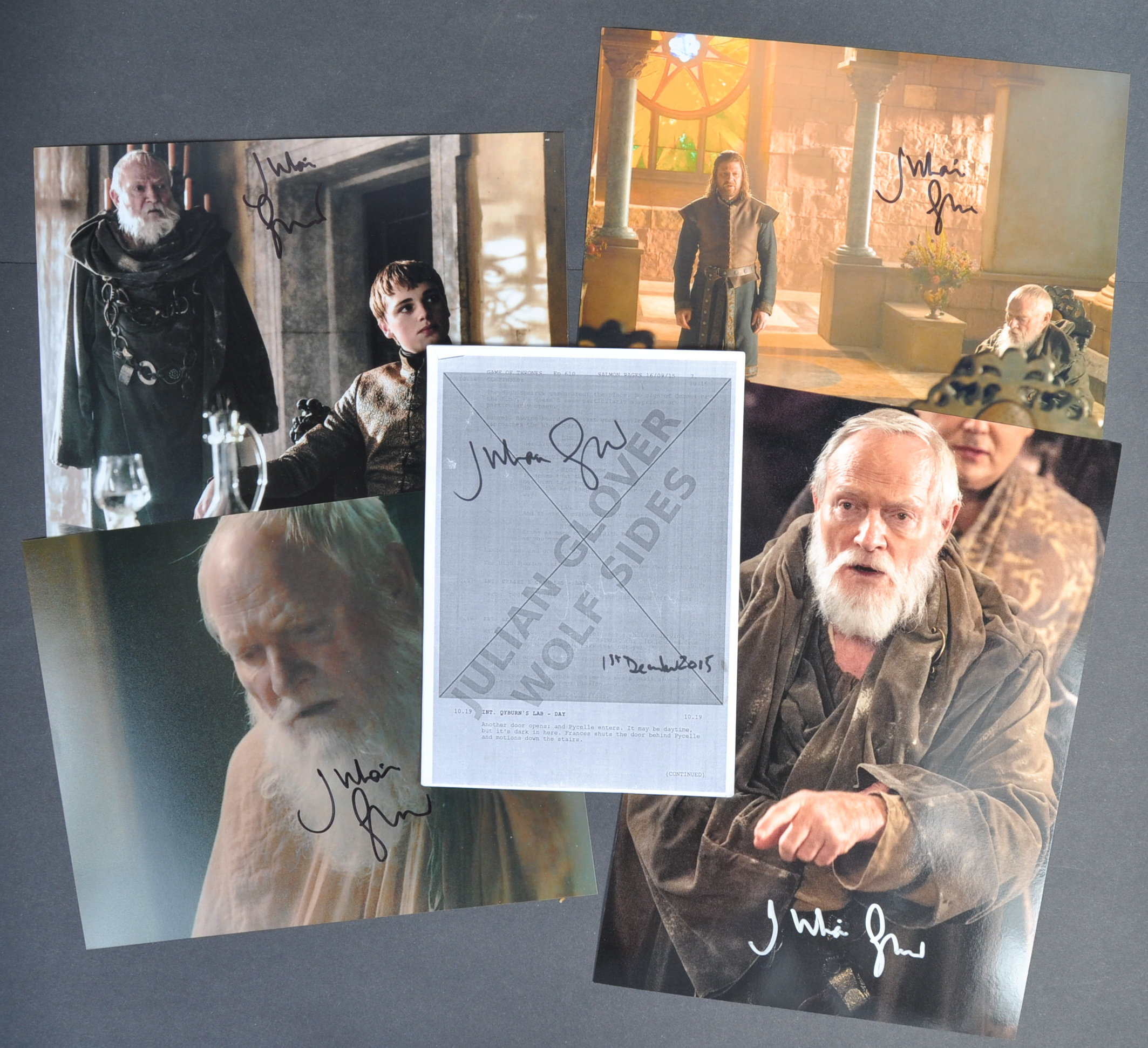 GAME OF THRONES - JULIAN GLOVER'S DEATH SCENE SCRIPT - auctions & price  archive