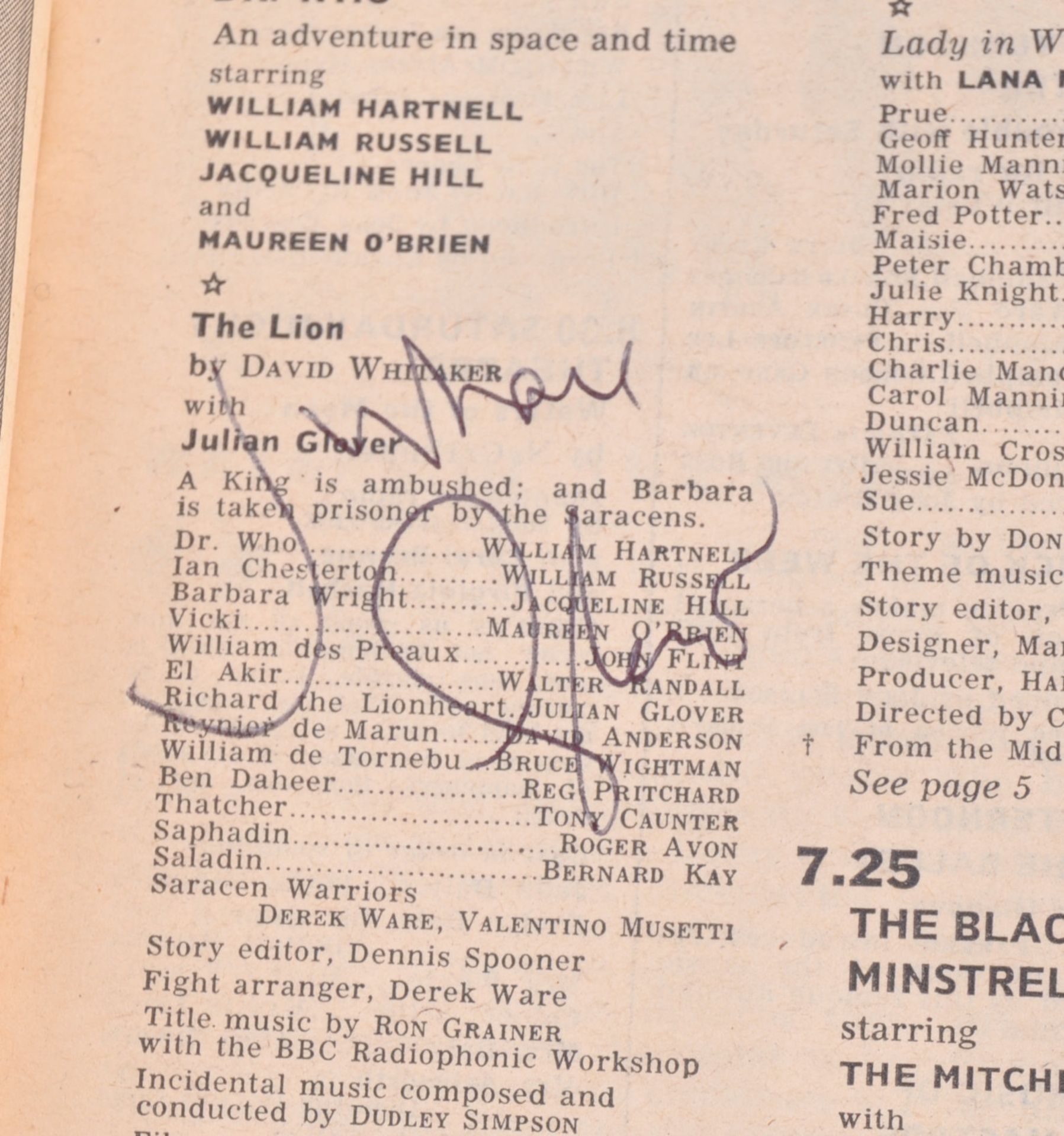 DOCTOR WHO - JULIAN GLOVER'S PERSONAL COPY OF RADIO TIMES 1965 - Bild 3 aus 4