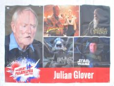 JULIAN GLOVER'S ORIGINAL AUTOGRAPHED CONVENTION BANNER