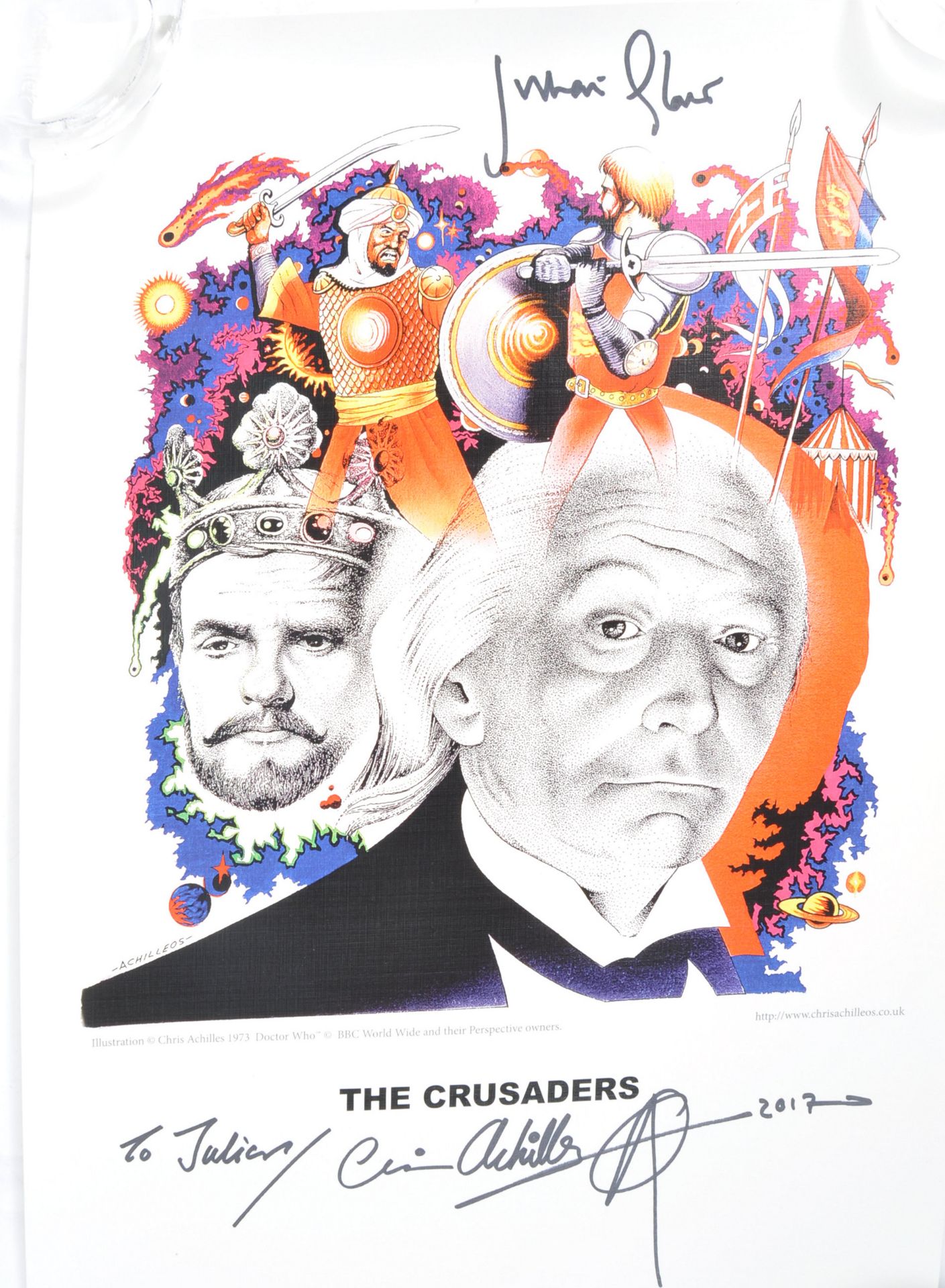 DOCTOR WHO - THE CRUSADERS - ARTWORK GIVEN TO JULIAN GLOVER