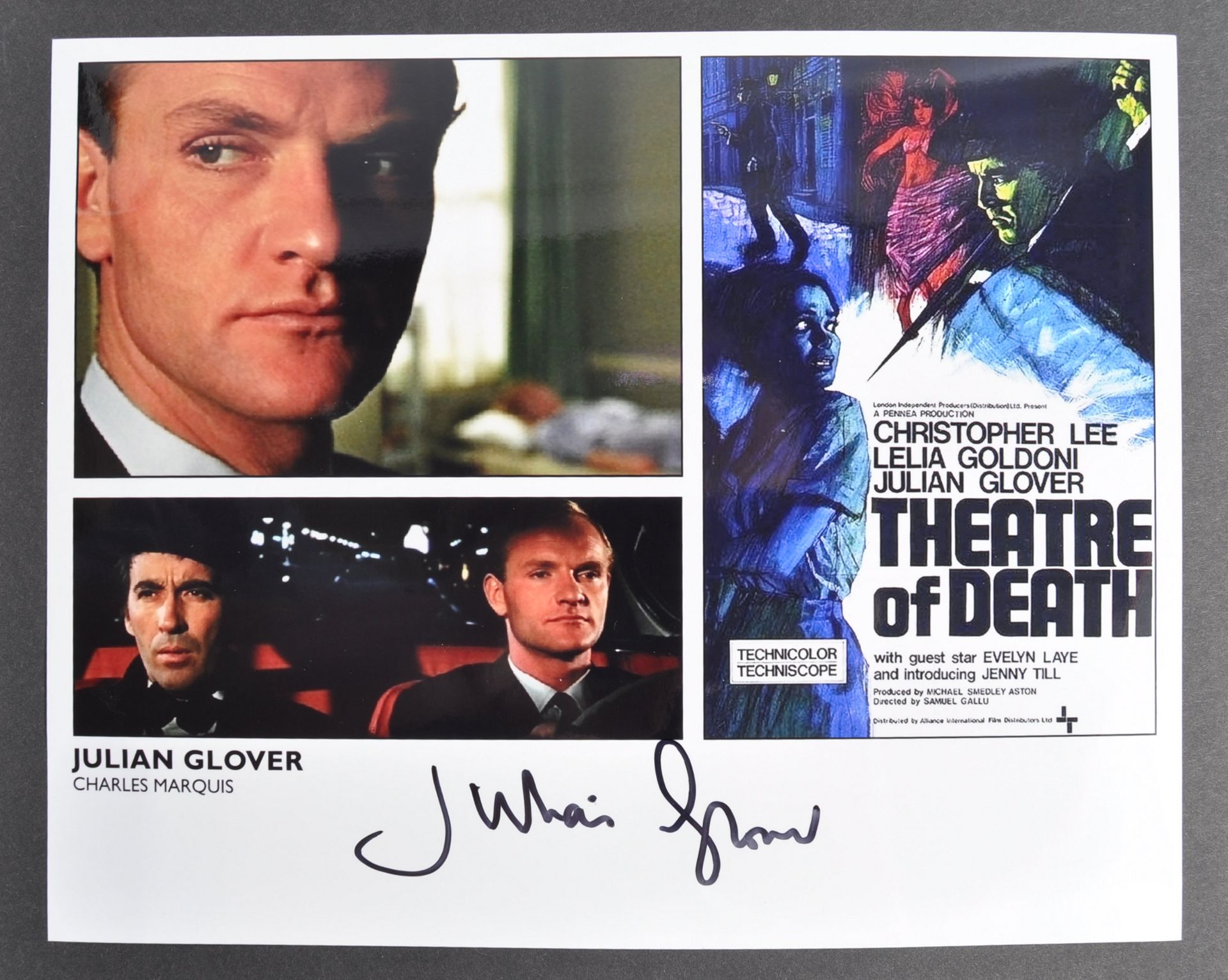 THEATRE OF DEATH (HORROR) - JULIAN GLOVER SIGNED PHOTOGRAPH