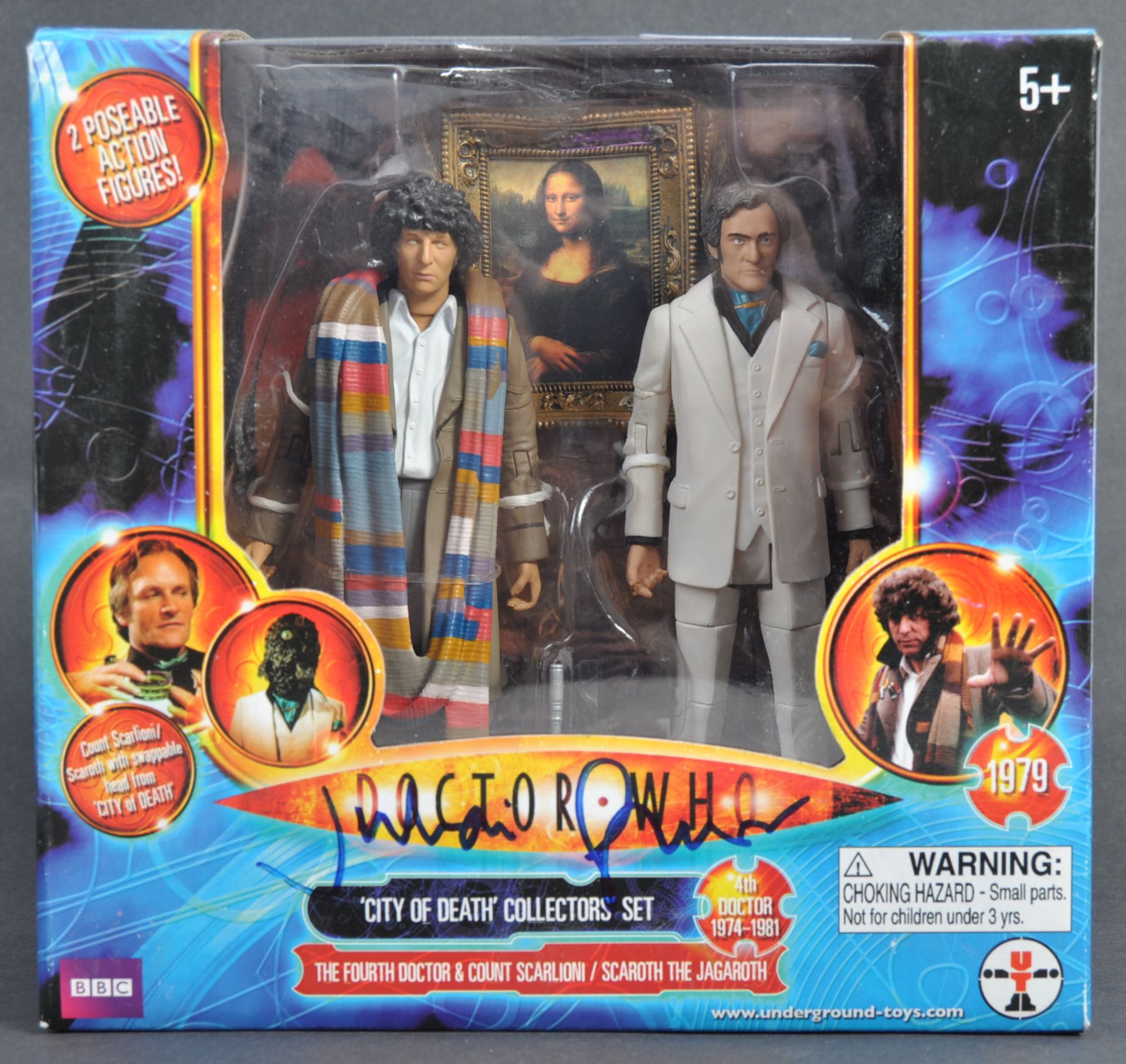 JULIAN GLOVER DOCTOR WHO - AUTOGRAPHED ACTION FIGURE SET