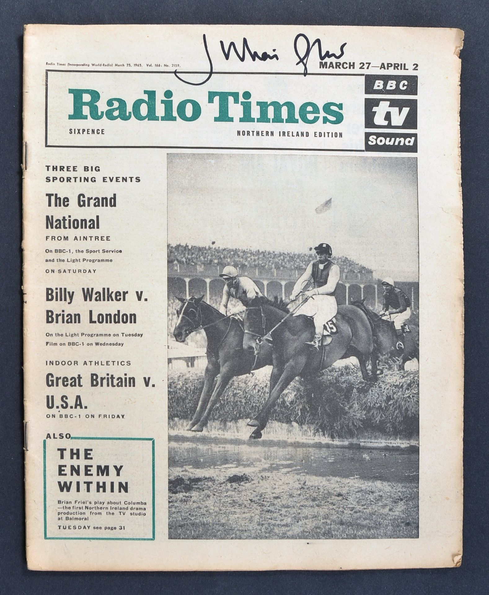 DOCTOR WHO - JULIAN GLOVER'S PERSONAL COPY OF RADIO TIMES 1965