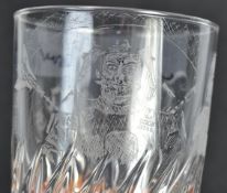 JULIAN GLOVER'S PERSONALLY ENGRAVED GLASS TUMBLER