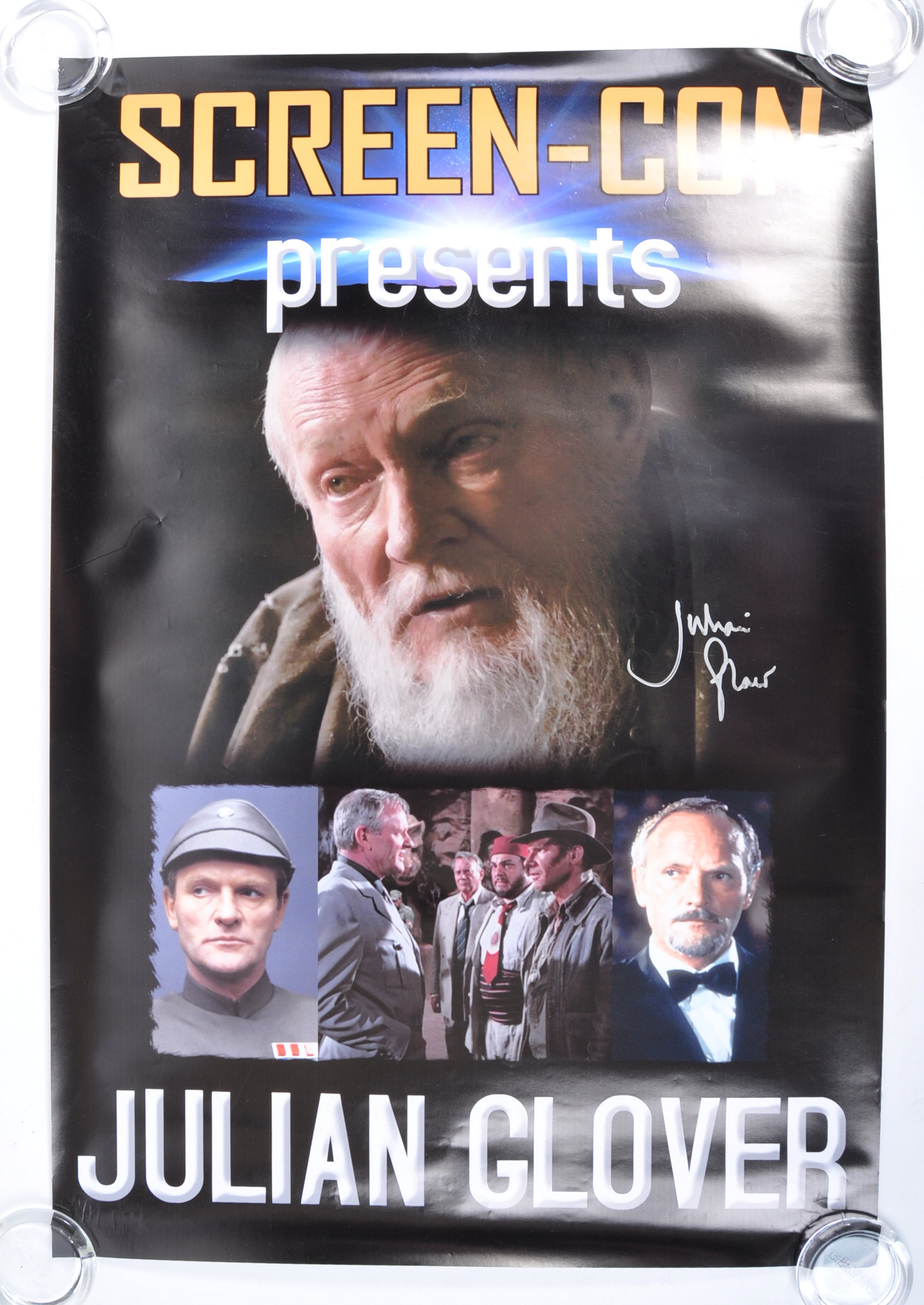 JULIAN GLOVER - SCREEN CON - AUTOGRAPHED EVENTS POSTER