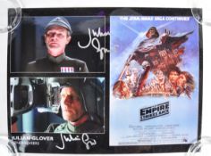 THE EMPIRE STRIKES BACK - JULIAN GLOVER AUTOGRAPHED PHOTO 16x12"