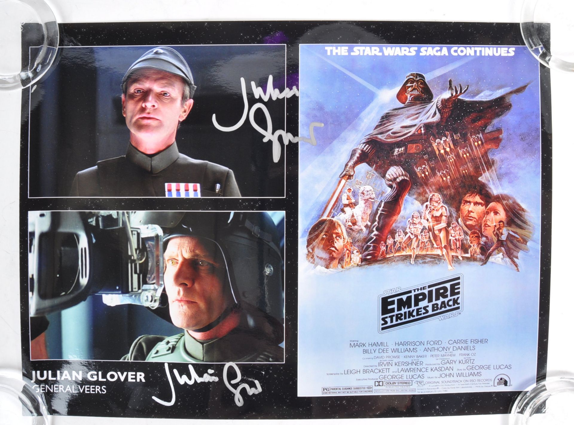 THE EMPIRE STRIKES BACK - JULIAN GLOVER AUTOGRAPHED PHOTO 16x12"